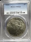 1925 Peace Dollar PCGS MS64 Silver $1 Coin Philadelphia