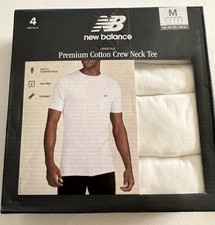 New Balance Tshirt Mens Medium 4 Pack White