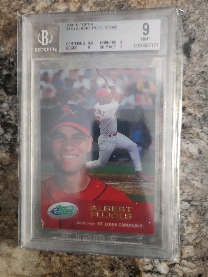 2001 Topps eTopps #143 Albert Pujols RC Rookie Gem Mint BGS 9