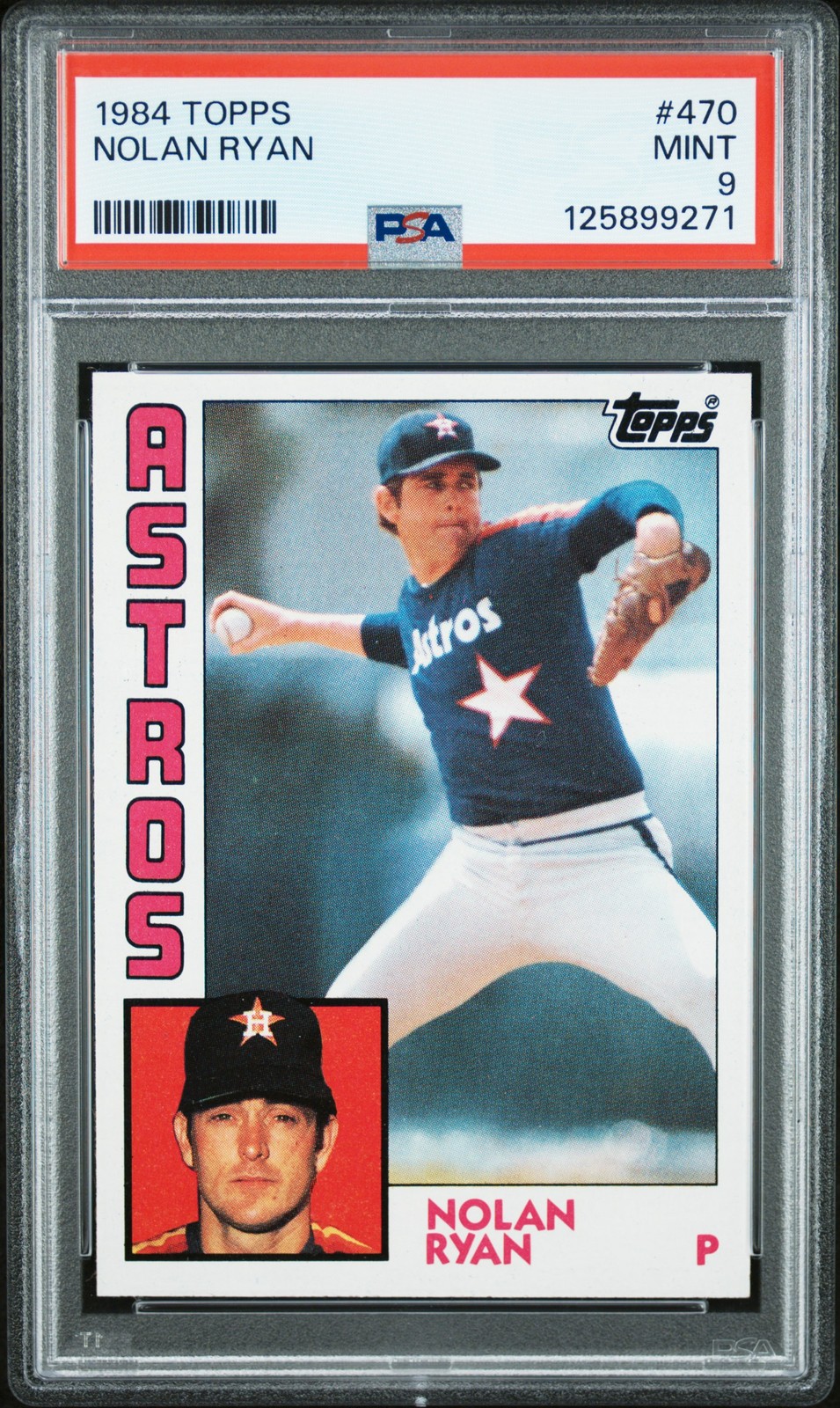 1984 TOPPS #470 NOLAN RYAN PSA 9 view 1
