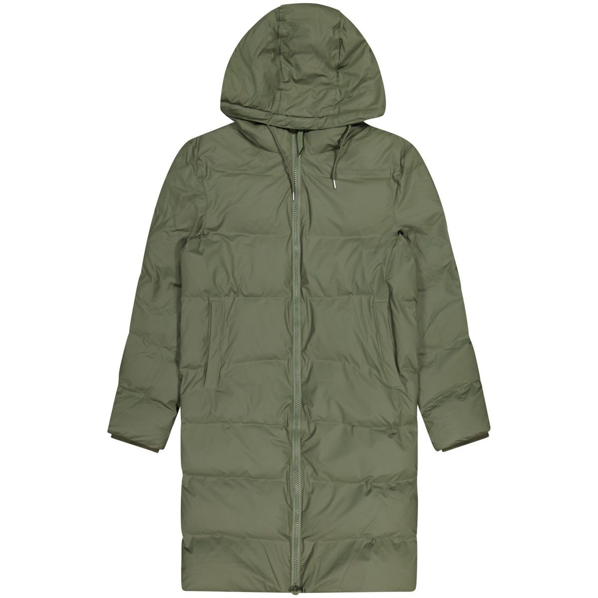 Rains Green Long Waterproof Puffer Jacket for Men Size M/L or L  