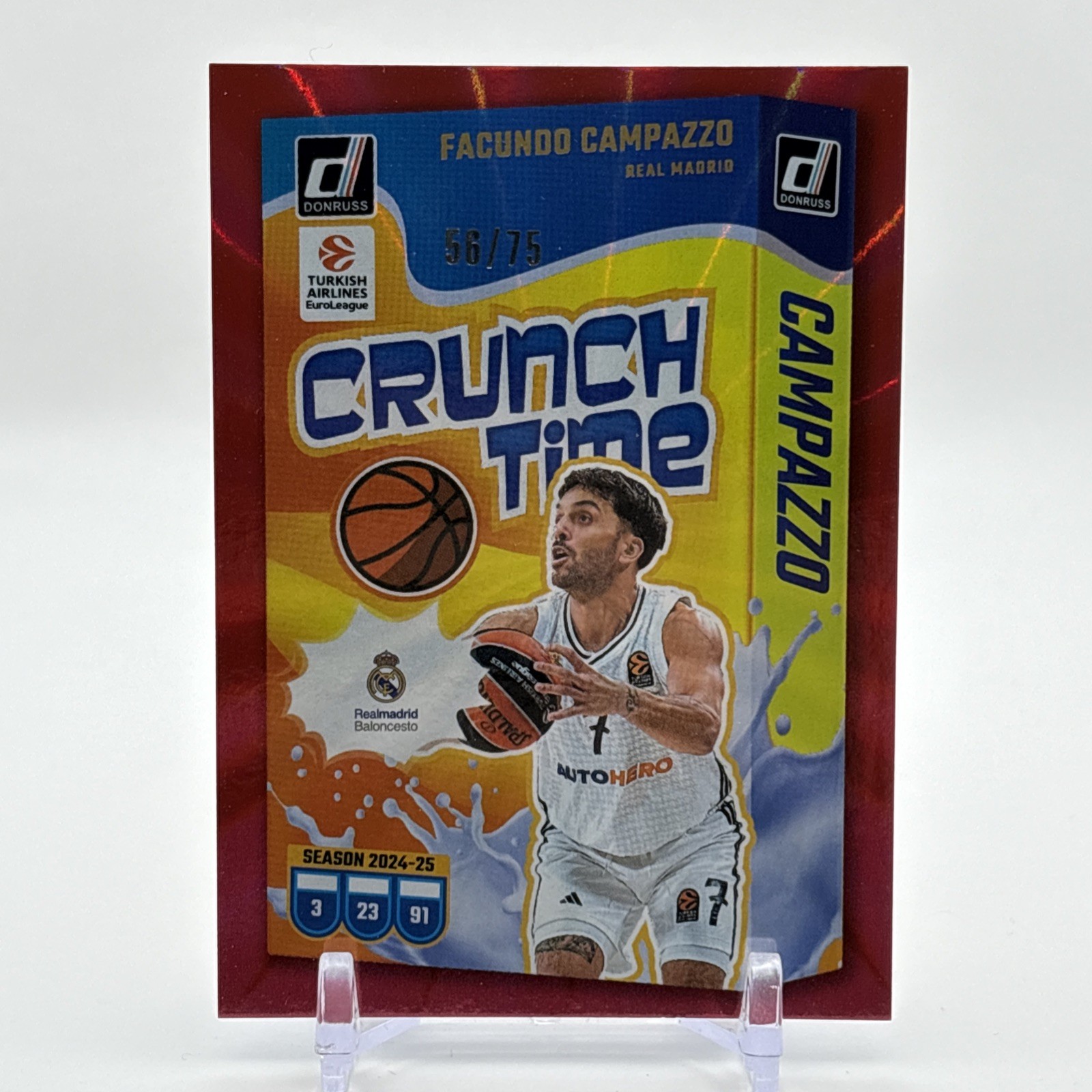 2024-25 DONRUSS EUROLEAGUE  BASKETBALL CRUNCH TIME Facundo Campazzo RED /75