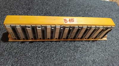 LOW VOICES REEDS WITH BOX SPRING DISASSEMBLED FROM VINTAGE ACCORDION. (see photos and videos)