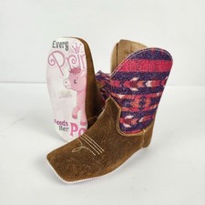 Tin Haul Infants Pink purple brown MINI PRINCESS BOOTS w/ Pony sole Size 2