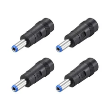 4pcs DC Power Converter 5.5mm x 2.1mm Male to 5.5mm x2.5mm Female Adapter Blue