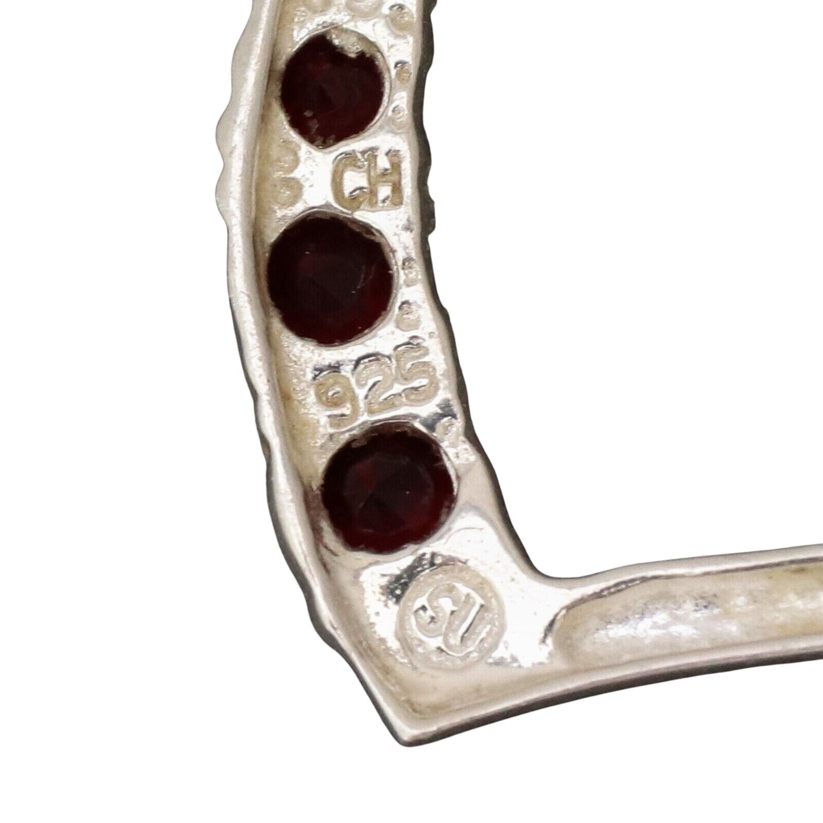 Simulated Lab Created Ruby Heart Pendant | Vintag… - image 9