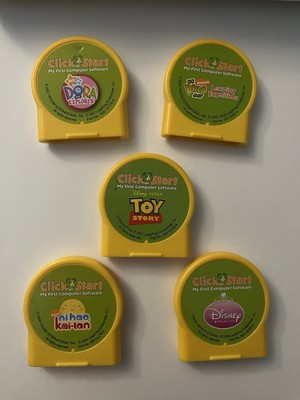 Lot of 5 USED Leap Frog Click Start My First Computer Game Cartridges SEE PICS