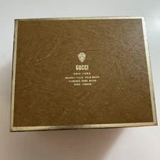 GUCCI Embossed Bronze/Gold Jewelry Gift BOX ONLY za9s