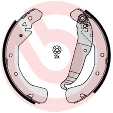 Brembo Bremsbackensatz hinten 93284576 90512792 91158369 93195331 | 20952477