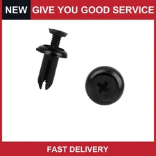 30Pcs 5mm Black Plastic Rivets Push Type Panel Retainer Fastener Clip for Car