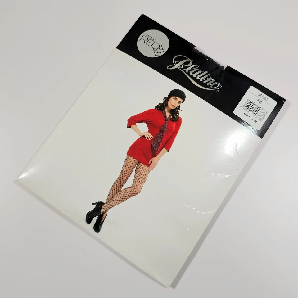 Platino Wide Net Fishnet Stretchy Tights, Black - Image 1 of 1