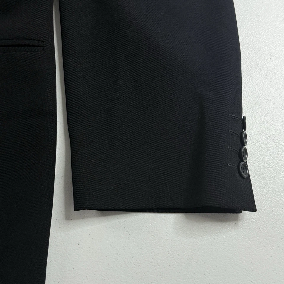 Banana Republic Blazer мужской 46R 100% шерсти черный спортивное пальто костюм куртка для взрослых - Изображение 3 из 4