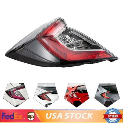Left Outer Driver Side Tail Light For 2017-2021 Honda Civic Hatchback/ 2017-2019
