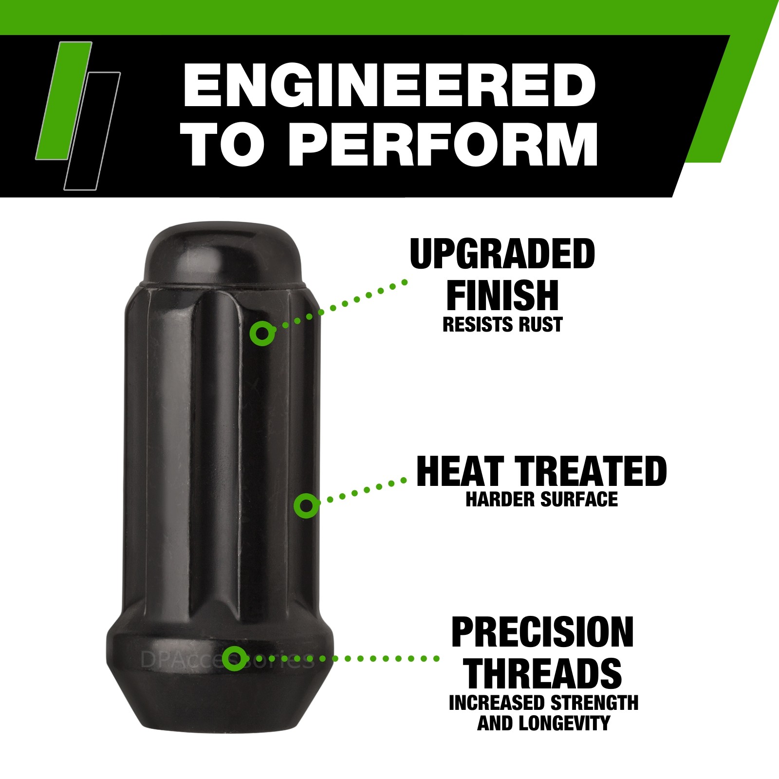 Black M14x2.00 Lug Nuts For Aftermarket Wheels Closed End XL Spline Set of 32