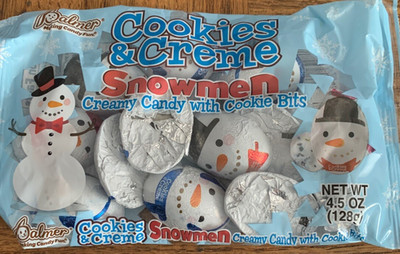 Palmer Cookies And Cream Snowmen 1 Bag 4.5oz.-Brand New-SHIPS N 24 HOURS