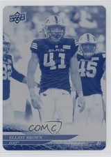 2025 Upper Deck CFL Printing Plate Cyan Achievement 1/1 Elliot Brown #14 bj5