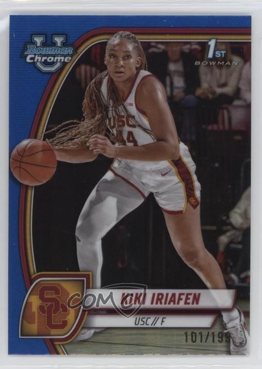 2024-25 Bowman U Chrome Blue Refractor 101/199 Kiki Iriafen #47