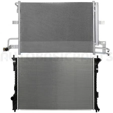 Aluminum Radiator & AC Condenser Cooling Kit For 2011 2012 13-18 Ford Explorer