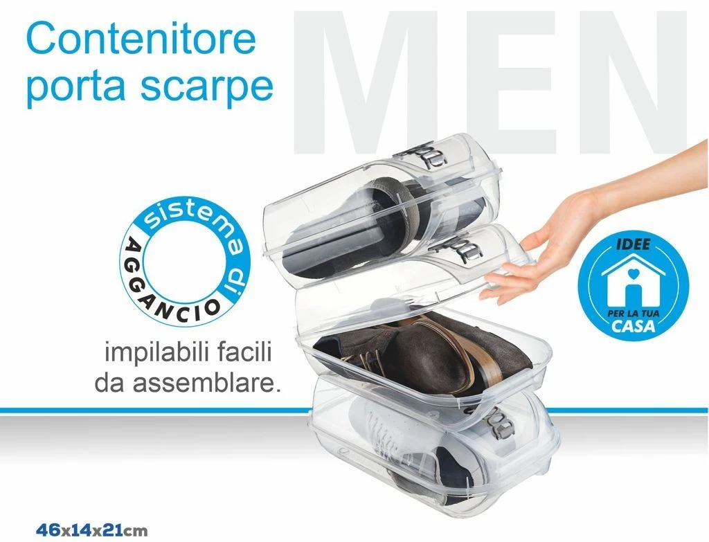 Scatola Portaoggetti In Plastica Con Coperchio 12,5L - Opaca, Design Impilabile E Annidabile - Organizer Per Casa, Ufficio, Cucina 31,5x21,5x24 Cm - 2