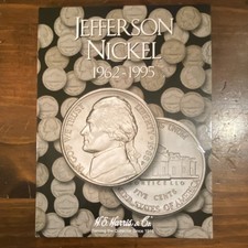 H.E. Harris & Co. Jefferson Nickel 1962-1995 Collection Album with Coins