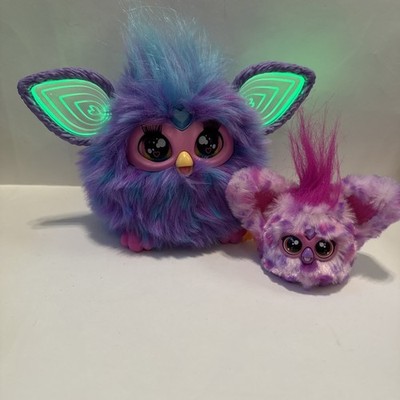 2023 Hasbro Furby Blue Purple + Hip Hop Pink Plush Furblet Both Tested Work