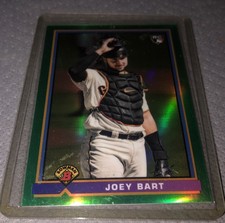 2021 Bowman Joey Bart 1991 Green Refractor #’d 26/99 #91B-JB Mint Condition RC