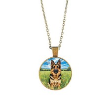 German Shepherd Necklace • Alsatian Dog Lover Pendant • Shepherd Jewellery Gift