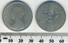 Great Britain 1852 - 1 Florin Silver Coin - Queen Victoria - Gothic