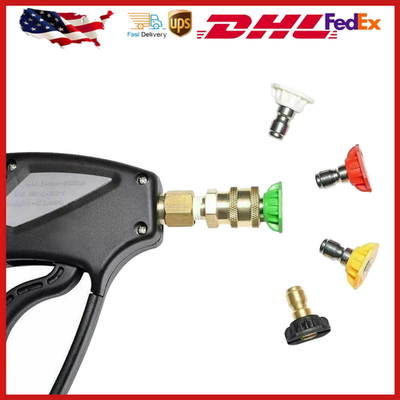 #ad 5X High Power Pressure Washer Spray Nozzle Kit Quick Connect 1 4quot; Tips US $5.90