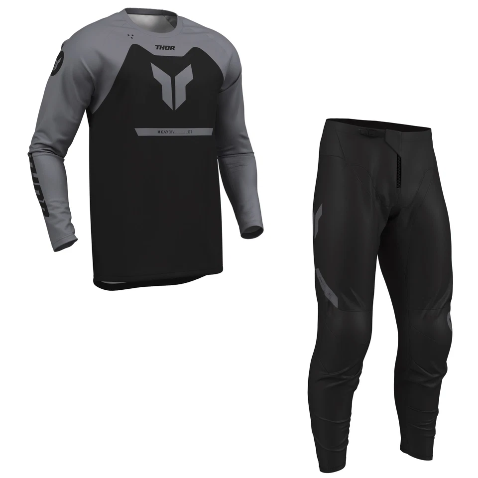 Thor MX Ridemode Menace Schwarz Cross Jersey Hose Combo Motocross Enduro Quad