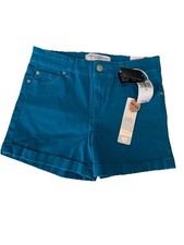 NWT Celebrity Pink Girl's Size 14 Mid-Rise Flashy Blue Shorts