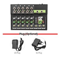 10-Channel Mixing Console Digital Audio Mixer Stereo Mic/Line Mixer With Reverb