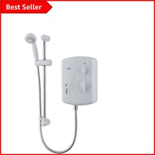 Polished White Chrome Seville Electric Shower 10.5 KW – Modern Bathroom Upgrade