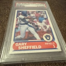 PSA 10 ROOKIE 1989 Gary Sheffield Young SuperStar Score Baseball Card Brewers RC