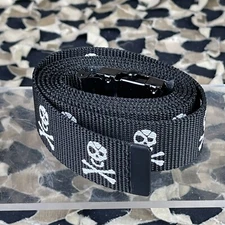 NEW Rothco Jolly Roger Web Belt - Black