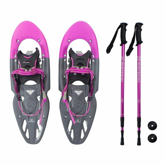Winterial Alpine 25Inch All Terrain Snowshoes Women's Pink, Includes