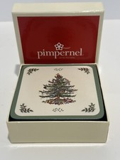 Pimpernel Spode Christmas Tree Coasters Box Of 6