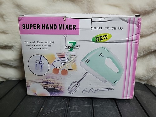 Super Hand Mixer Model CH-933 7 Speeds Easy To Hold Green