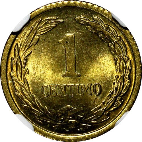 Paraguay Aluminum-Bronze 1944 1 Centimo NGC MS65 GEM BU COIN KM# 20 (044) - Picture 4 of 4