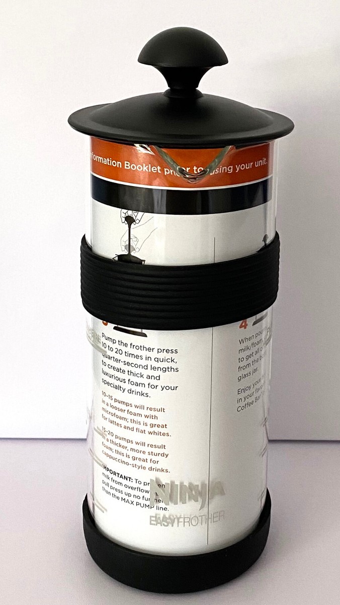 🎁 Ninja Coffee Bar Easy Frother Manual Press Froth Tech 5-oz Milk