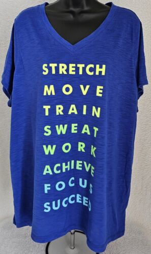 Xersion Womens Shirt Top Blouse Size 1X Stretch Move Train Sweat Work Achieve