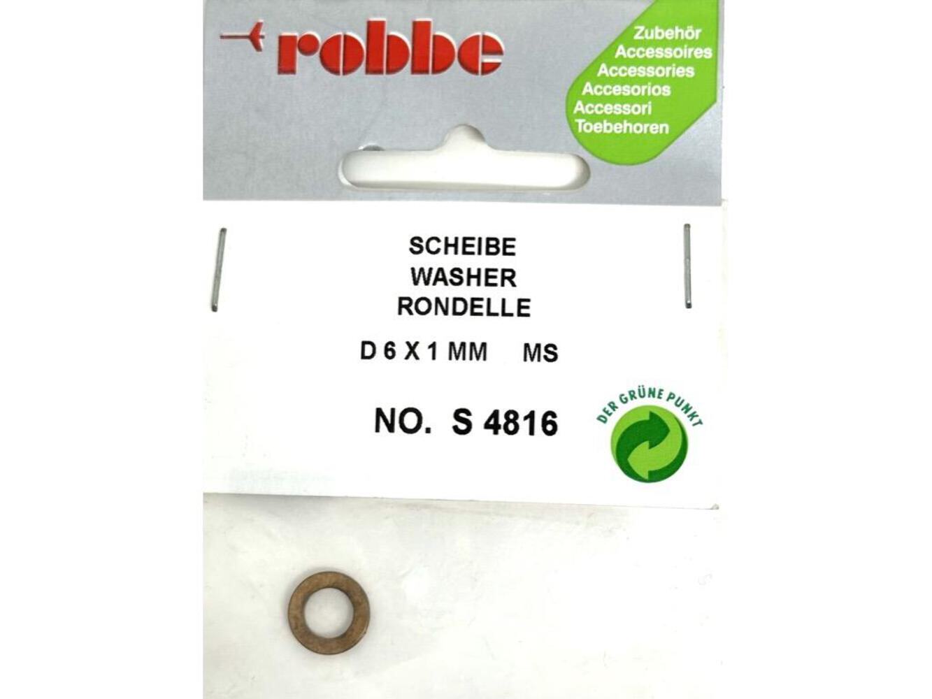 Robbe Washer D6 x 1mm MS : S-4816