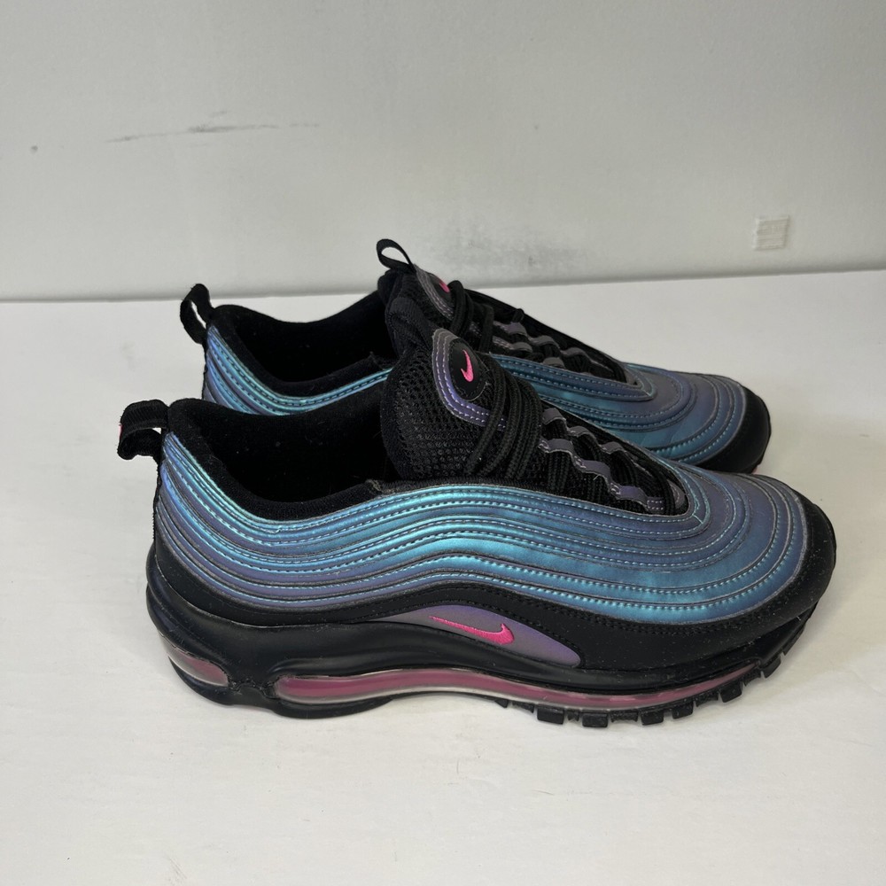 Nike Air Max 97 GS Future Black Fuchsia Kids Size 5.5Y or Womens 7 BQ7230-001
