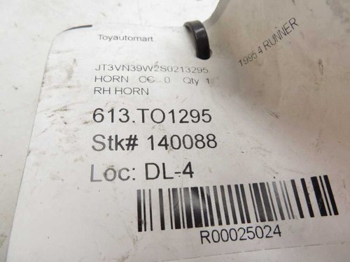 4 RUNNER 90 91 92 93 94 95 Horn - Picture 6 of 12