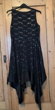 Roman Black Sequin dress size 16 