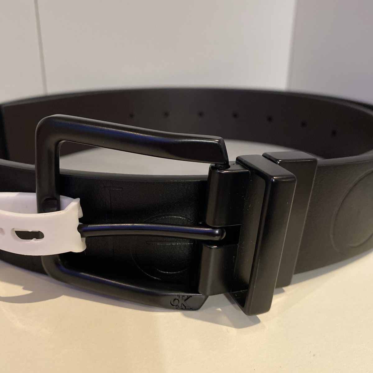 Calvin Klein Mens Reversible Belt Black/Brown (Size 38-40) Large