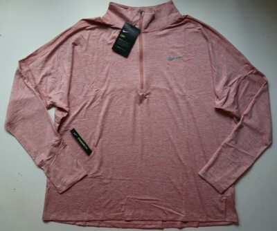 NIKE DRI FIT ELEMENT 1/2 ZIP LONG SLEEVE TOP CJ5502-685 WOMEN PLUS SIZE 1X 2X 3X