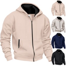Mens Hoodie Workout Top Casual Hooded Coat Hip Hop Sweatshirt