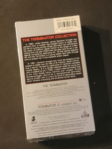 The Terminator Collection VHS Tapes 2 Tape Set/ Vintage/ Sealed/Super Rare! - Picture 3 of 5