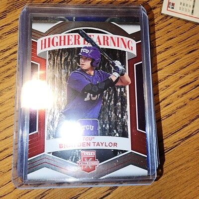 2023 PANINI EEE HIGHER LEARNING #HL-7 BRAYDEN TAYLOR RC -TCU / TAMPA BAY RAYS